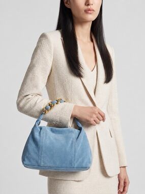 NWT AIMEE KESTENBERG Glow Handle Over the Moon Genuine Suede Handbag